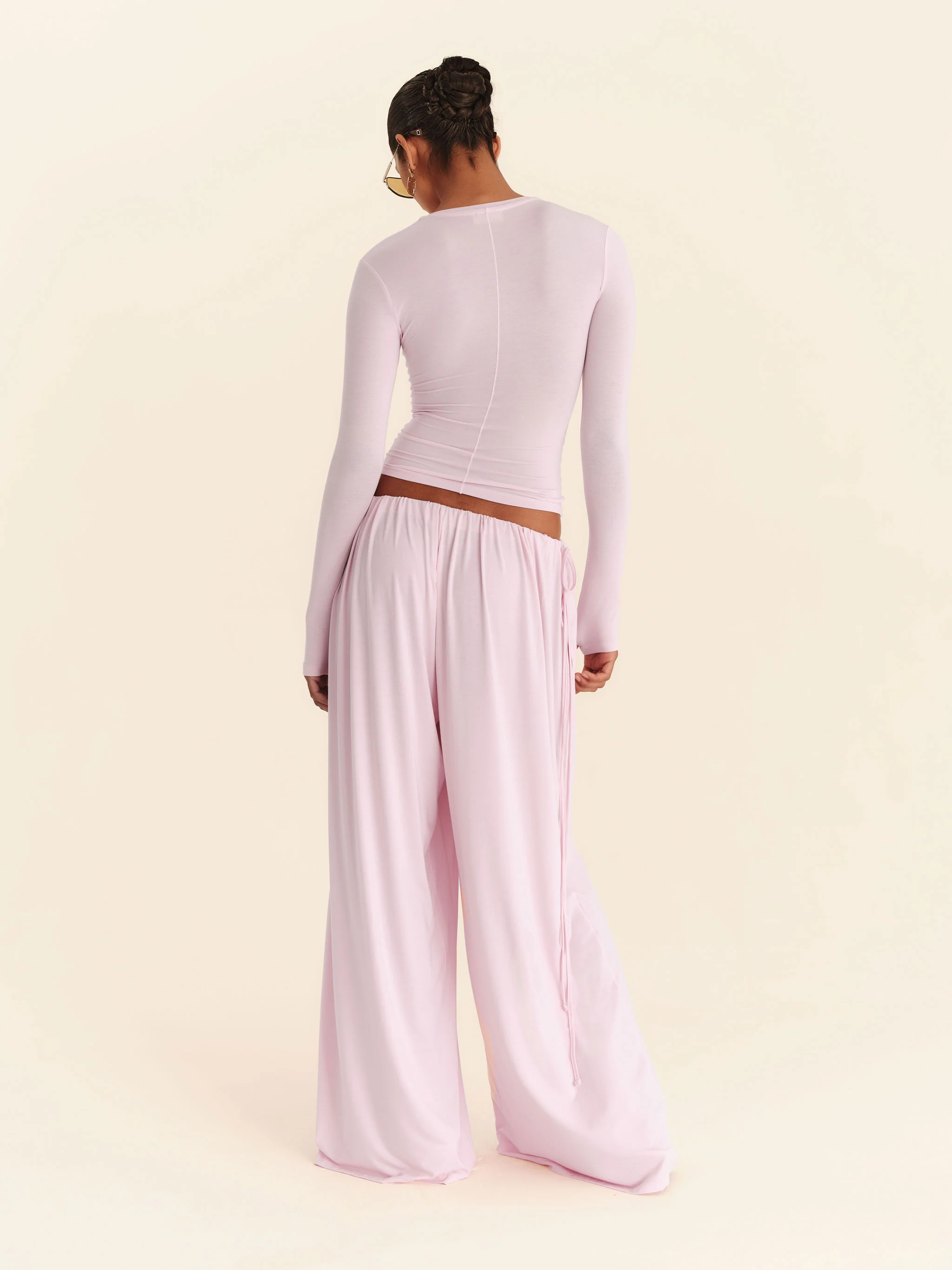 Babydoll Flare Pants - Blossom Pink - Image 3