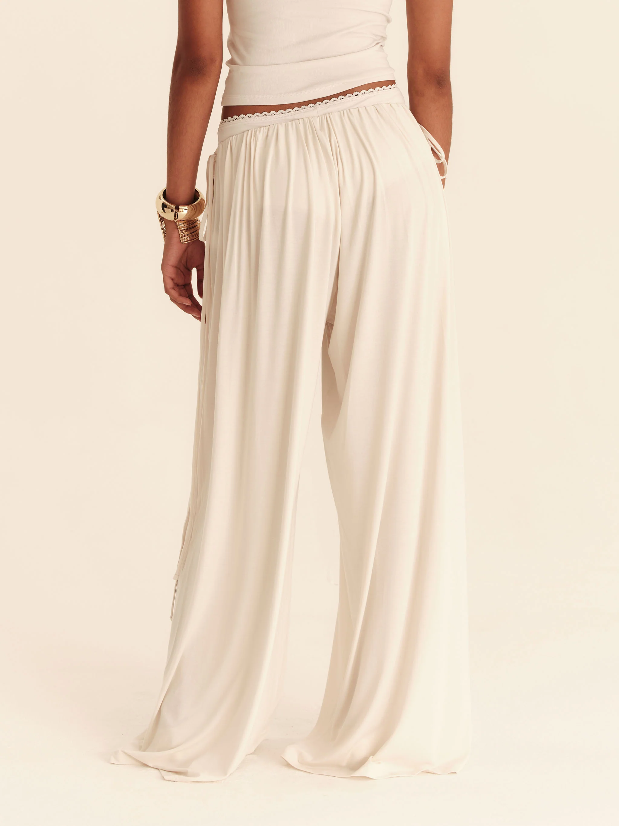 Babydoll Flare Pants - Pearl - Image 3